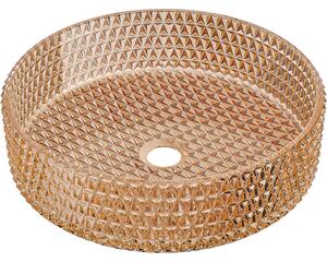 Mexen Aura chiuvetă de sticlă pe blat 39 x 39 cm, aur roz - 24013968