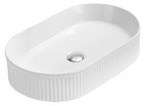 Mexen Grovo, lavoar de blat cu caneluri 49 × 31 cm, alb, 22304900