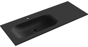 Mexen Vela lavoar încastrat în blat stânga 121 x 46,5 cm, negru mat - 25231271L