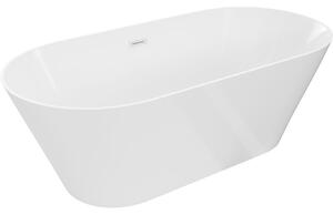 Mexen Luna Slim cadă de baie freestanding 170 x 75 cm, albă, preaplin alb - 52041707500-20