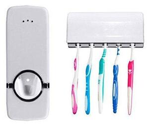 Oferta 1+1 Gratis! Dozator pasta de dinti cu suport pentru 5 periute