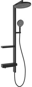 Mexen Dizzy set de duș exterior cu duș de ploaie și baterie, negru - 78104-70