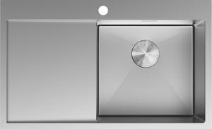 Mexen Exar chiuvetă din oțel inoxidabil cu 1 compartiment și scurgător, dreapta, 780 x 480 mm, inox - 6434781010P-01
