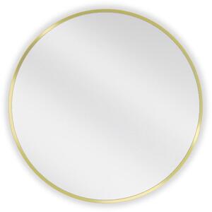 Mexen Loft, oglinda baie rotunda 60 cm, culoare rama auriu lucios, 9850-060-060-000-50