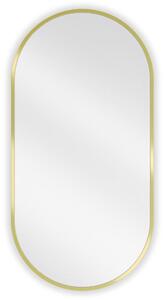 Mexen Loft, oglinda baie ovala 80 x 40 cm, culoare rama auriu lucios, 9851-080-040-000-50