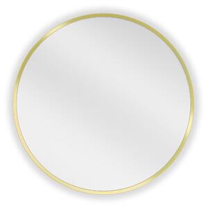 Mexen Loft, oglinda baie rotunda 30 cm, culoare rama auriu lucios, 9850-030-030-000-50