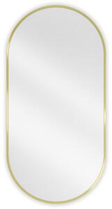 Mexen Loft, oglinda baie ovala 100 x 50 cm, culoare rama auriu lucios, 9851-100-050-000-50