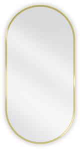 Mexen Loft, oglinda baie ovala 90 x 45 cm, culoare rama auriu lucios, 9851-090-045-000-50