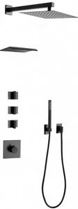 Mexen Boka set de duș încastrat, negru - 7603-03-70