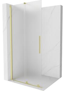 Mexen Velar perete de duș glisant Walk-in 80 x 200 cm, înghețat 8 mm, auriu periat - 871-080-000-33-55