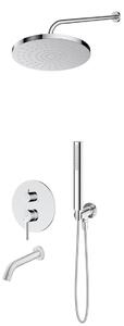 Set baterie cadă-duș Oltens Molle 34113100, cap de duș Oltens Pluva 37010100, 39100100, 39400100, 37102100, 39304100, 37200100