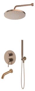 Set baterie cadă-duș Oltens Molle 34113610, cap de duș Oltens Pluva 37010610, 39100610, 39402610, 39304610, 37102610, 37200610