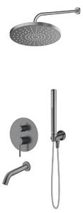 Set baterie cadă-duș Oltens Molle 34113400, cap de duș Oltens Pluva 37010400, 39100400, 39402400, 39304400, 37102400, 37200400