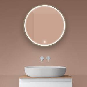 Oltens Nordlis oglindă 60x60 cm rotund cu iluminare cu covoraș de încălzire 64100510