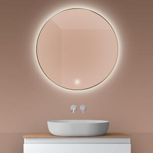 Oltens Nordlis oglindă 80x80 cm rotund cu iluminare cu covoraș de încălzire 64109510