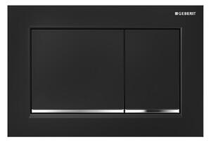 Geberit Omega20 buton de spălare pentru WC crom lucios-negru 115.080.KM.1
