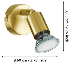 Spot LED de perete Eglo 33184 BUZZ-LED 1xGU10/2,8W/230V 3000K auriu