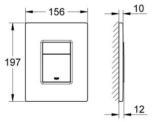 Grohe Skate buton de spălare pentru WC SuperSteel 38732DC0