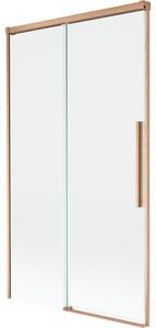 Mexen Rox, paravan de baie glisant cu 2 aripi 100 x 150 cm, sticlă transparentă de 8 mm, profil mat cupră, 8C9-100-001-65-00