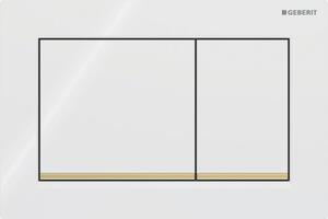 Geberit Omega20 buton de spălare pentru WC alb-auriu 115.080.KK.1