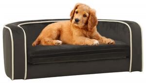 Canapea pliabilă de câini gri 73x67x26 cm pernă pluș lavabilă
