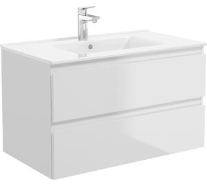 Oltens Vernal lavoar 81x46 cm dreptunghiular mobilier alb luciu 41706000