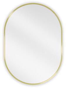 Mexen Loft, oglinda baie ovala 70 x 50 cm, culoare rama auriu lucios, 9851-070-050-000-50