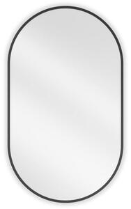 Mexen Loft, oglinda baie ovala 85 x 50 cm, culoare rama negru mat, 9851-085-050-000-70