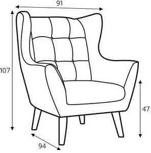 Fotoliu Henry textil