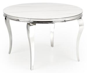 Masă Houston 1813, Marmură albă, Argint, 76cm, 47.4 kg