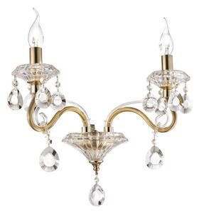 Lampă de cristal de perete Ideal Lux NEGRESCO 2xE14/28W/230V auriu