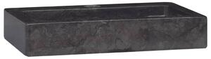 Chiuvetă cu montaj pe perete, negru, 38x24x6,5 cm, marmură