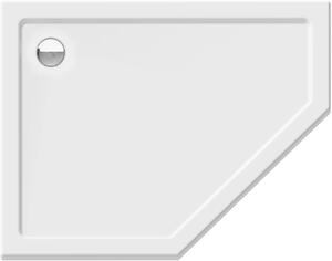 New Trendy New Azura cădiță de duș pentagonală 100x80 cm alb B-0418