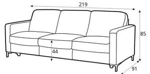 Canapea extensibila piele Basic 3 locuri