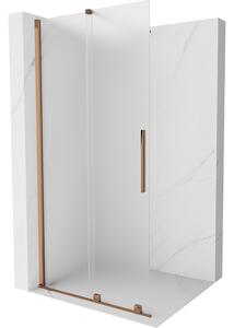 Mexen Velar perete de duș glisant Walk-in 120 x 200 cm, înghețat 8 mm, aur roz - 871-120-000-33-60