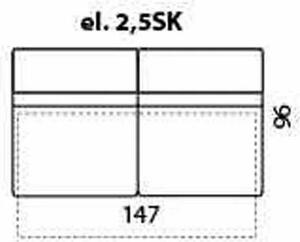 Canapea 2 locuri Zoom textil