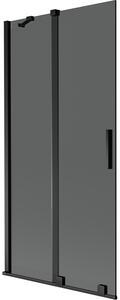 Mexen Velar paravan pentru cadă, cu 2 uși glisante 95 x 150 cm, grafit, negru - 896-095-000-41-70