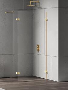 New Trendy Eventa Gold Shine perete cabină de duș walk-in 80 cm auriu luciu/sticla transparentă EXK-4851
