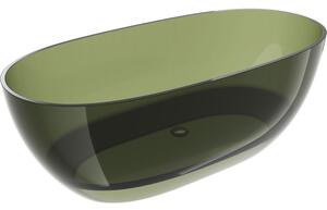 Mexen Pure olive cadă de baie freestanding transparentă 170 x 80 cm, dop crom - 58071708001