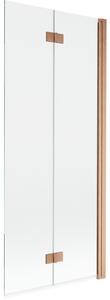 Mexen Mist paravan de duș cu 2 canaturi, dreapta 80 x 150 cm, transparent, cupru periat - 8A9-080-002-65-00-P