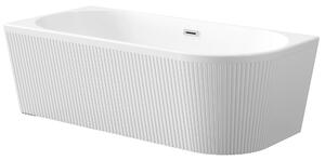 Invena Glamour cadă de colț 170x80 cm ovală alb AN-02-11L