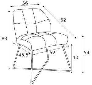 Scaun BONO rotativ din piele naturală - cadru metalic negru