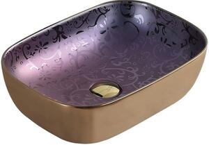 Mexen Rita chiuvetă deasupra blatului 45 x 32 cm, violet - 21084557
