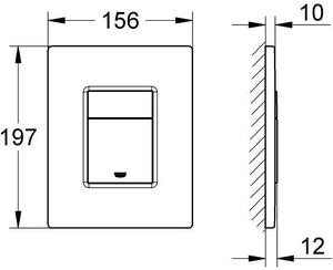 Grohe Even buton de spălare pentru WC negru 38966KV0