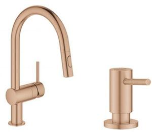 Set baterie bucătărie Grohe Minta 32321DL2, dozator de lichid Grohe Cosmopolitan 40535DL0