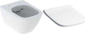 Set vas WC Geberit Smyle 500.379.01.1, capac WC Geberit Smyle Square 500.240.01.1