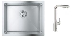 Set baterie bucătărie Grohe Essence 30270DC0, chiuveta din otel Grohe K700 31574SD1