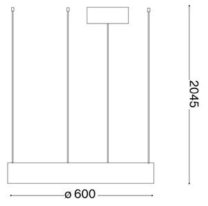 Lustră LED pe cablu Ideal Lux ORACLE LED/33W/230V 3000K d. 60 cm CRI 90 negru