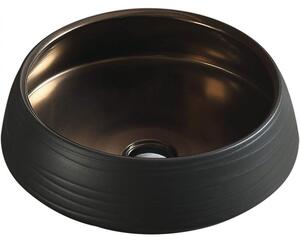 Mexen Ariana chiuvetă de blat 43 x 43 cm, negru/auriu - 22054366