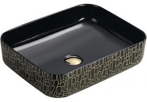 Mexen Lorita lavoar pe blat 51 x 39 cm, negru/auriu - 22135163
